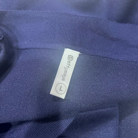 Betty Says Blue 3/4 Sleeve No Close Cardigan Sweater Size L - Picture 8 of 8